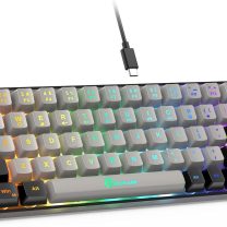 65% Gaming Keyboard, Wired Backlit Mini Keyboard, Ultra-Compact Anti-Ghosting No-Conflict 68 Keys Membrane Gaming Wired Keyboard for PC Laptop Windows Gamer